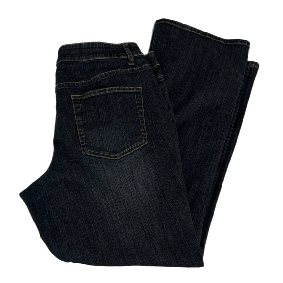 Coldwater Creek Womens Mid Rise Bootcut Jeans Dark Denim Pants Sz 14 Regular - Picture 14 of 14